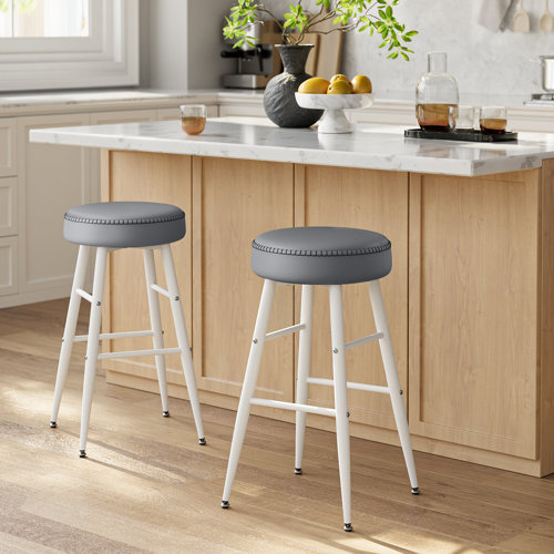 Parmley Faux Leather Stool (Set of 2)